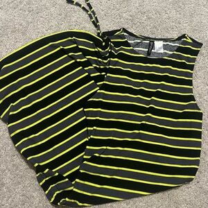 Black Neon Striped Sleeveless Dress Divided by H&M